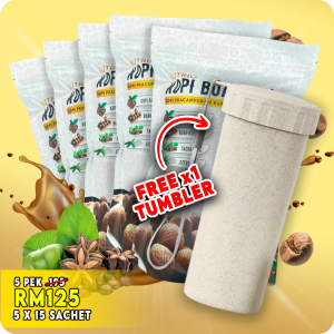 PAKEJ 5 PEK (KK) + FREE TUMBLER & 3 SACHET